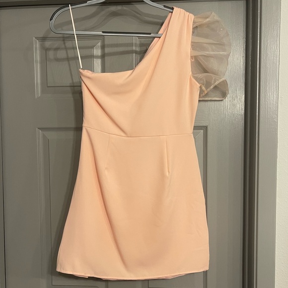 TCEC Leave Them Speechless Pale Pink One Shoulder Dress - Picture 6 of 9